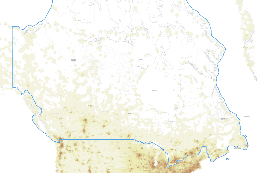 Discovering Canada Population Density on the Map