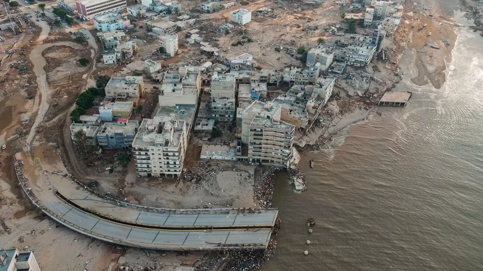 Coastal areas of Derna were devastated by the flood.WALEED AL-TALIB
